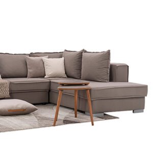 ΚΑΝΑΠΕΣ ΓΩΝΙΑ ΔΕΞΙΑ BELLE ΚΑΦΕ ΜΕ ΜΠΕΖ ΡΑΦΕΣ 260*205 ΜΕ ΑΠΟΣΠΩΜΕΝΑ ΜΑΞΙΛΑΡΙΑ - Image 4