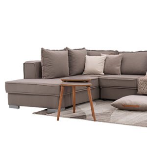 ΚΑΝΑΠΕΣ ΓΩΝΙΑ ΑΡΙΣΤΕΡΗ BELLE ΚΑΦΕ ΜΕ ΜΠΕΖ ΡΑΦΕΣ 260*205 ΜΕ ΑΠΟΣΠΩΜΕΝΑ ΜΑΞΙΛΑΡΙΑ - Image 4