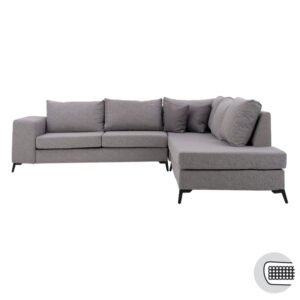 ΚΑΝΑΠΕΣ ΓΩΝΙΑ ΔΕΞΙΑ JULIA ΓΚΡΙ ΜΕ ΑΠΟΣΠΩΜΕΝΑ ΜΑΞΙΛΑΡΙΑ 278*257 - Image 3