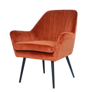 ΥΦΑΣΜΑΤΙΝΗ ΠΟΛΥΘΡΟΝΑ 17148 ΠΟΡΤΟΚΑΛΙ ΜΕ ΜΑΥΡΑ ΜΕΤΑΛΛΙΚΑ ΠΟΔΙΑ 65*66*75 rmchr - Image 3