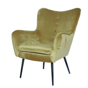 ΥΦΑΣΜΑΤΙΝΗ ΠΟΛΥΘΡΟΝΑ 18061 ΚΙΤΡΙΝΟ ΜΕ ΜΑΥΡΑ ΜΕΤΑΛΛΙΚΑ ΠΟΔΙΑ 69*68*90 rmchr - Image 3