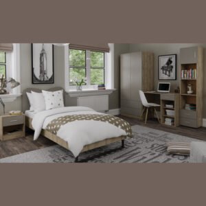 ΒΙΒΛΙΟΘΗΚΗ-ΡΑΦΙΕΡΑ Smile GREY OAK - LATTE 40*30*180 - Image 3