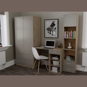 ΓΡΑΦΕΙΟ Smile GREY OAK - LATTE 95*55*75 - Image 3