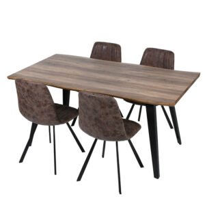 ΤΡΑΠΕΖΙ ΤΡΑΠΕΖΑΡΙΑΣ MDF ΜΕ ΕΠΕΝΔΥΣΗ PAPER WOOD 1417 160*90*76 - Image 4