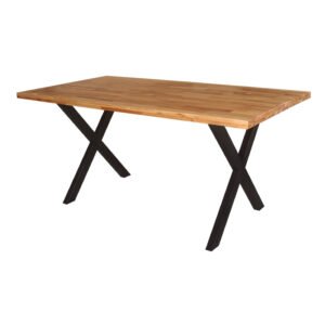 ΤΡΑΠΕΖΙ ΤΡΑΠΕΖΑΡΙΑΣ Tor ΦΥΣΙΚΟ ΧΡΩΜΑ ΜΕ ΧΙΑΣΤΙ ΜΕΤΑΛΛΙΚΑ ΠΟΔΙΑ 160*85*75 - Image 3