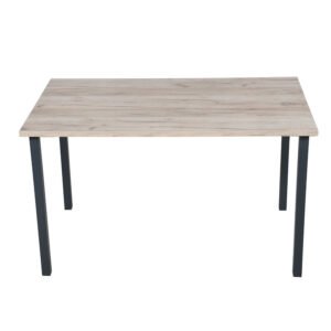 ΤΡΑΠΕΖΙ ΤΡΑΠΕΖΑΡΙΑΣ S 1132 GREY OAK ΜΕ ΑΝΘΡΑΚΙ ΜΕΤΑΛΛΙΚΑ ΠΟΔΙΑ 130*80*75 - Image 3