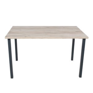 ΤΡΑΠΕΖΙ ΤΡΑΠΕΖΑΡΙΑΣ S 1132 GREY OAK ΜΕ ΑΝΘΡΑΚΙ ΜΕΤΑΛΛΙΚΑ ΠΟΔΙΑ 130*80*75 - Image 4