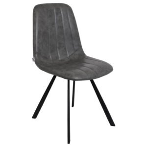 ΚΑΡΕΚΛΑ ΤΡΑΠΕΖΑΡΙΑΣ Fylliana ΓΚΡΙ ΤΕΧΝΟΔΕΡΜΑ 45,5*45*90 4975-1 - Image 4