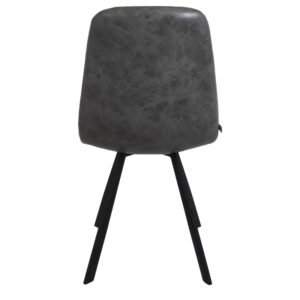 ΚΑΡΕΚΛΑ ΤΡΑΠΕΖΑΡΙΑΣ Fylliana ΓΚΡΙ ΤΕΧΝΟΔΕΡΜΑ 45,5*45*90 4975-1 - Image 3