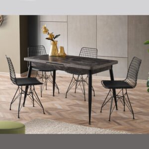 ΚΑΡΕΚΛΑ ΤΡΑΠΕΖΑΡΙΑΣ Fylliana ΜΑΥΡΟ ΧΡΩΜΑ ΔΙΑΤΡΗΤΗ ΜΕΤΑΛΛΙΚΗ 46*42*83 - Image 3