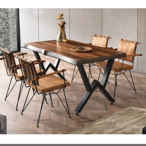 ΜΕΤΑΛΛΙΚΗ ΚΑΡΕΚΛΑ ΤΡΑΠΕΖΑΡΙΑΣ Fylliana Peny ΜΕ ΜΠΕΖ ΥΦΑΣΜΑ 54*42*91 - Image 3