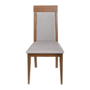 DINING CHAIR Fylliana Deniz GRAY OAK WITH BEIGE FABRIC 46 * 53 * 97 - Image 4