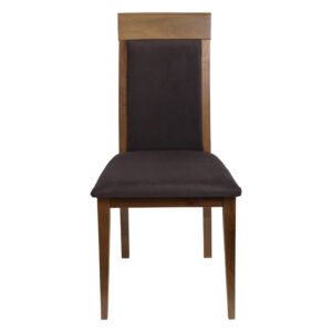 DINING CHAIR Fylliana Deniz GRAY OAK WITH BROWN FABRIC 46 * 53 * 97 - Image 3