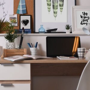 ΓΡΑΦΕΙΟ Jan SONOMA/ΛΕΥΚΟ 130*50*75,5 - Image 4