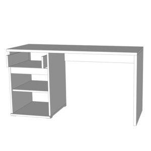 ΓΡΑΦΕΙΟ Jan SONOMA/ΛΕΥΚΟ 130*50*75,5 - Image 5