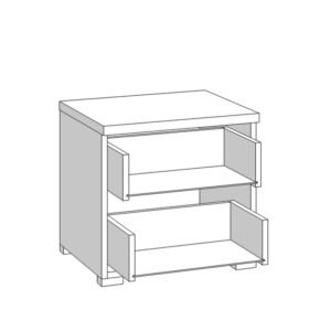 ΚΟΜΟΔΙΝΟ ETIDA NO2F GREY OAK-ΜΑΥΡΟ 44.5*33.5*43 - Image 5