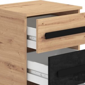 ΚΟΜΟΔΙΝΟ MADEIRA NO3F ARTISAN OAK-ΜΑΥΡΟ 45*42*66 - Image 4