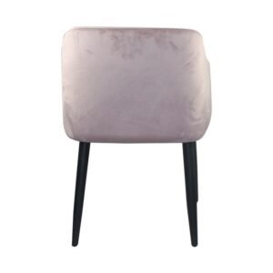 RAP Πολυθρόνα Μέταλλο Βαφή Μαύρο, Ύφασμα Velure Dirty Pink 53x54x78cm - Image 3