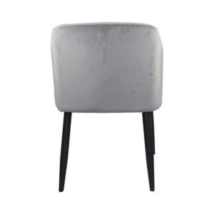 RAP Πολυθρόνα Μέταλλο Βαφή Μαύρο, Ύφασμα Velure Γκρι 53x54x78cm - Image 4