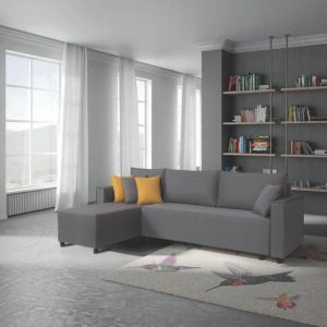 ΓΩΝΙΑΚΟΣ ΚΑΝΑΠΕΣ ΚΡΕΒΑΤΙ ROMA ΜΕ ΑΠΟΘΗΚΕΥΤΙΚΟ ΧΩΡΟ - Image 1