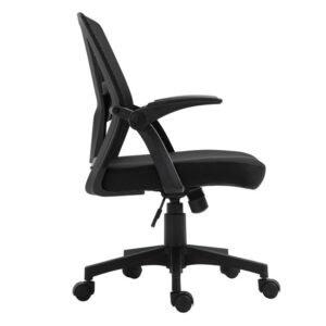 ΚΑΡΕΚΛΑ ΓΡΑΦΕΙΟΥ ΜΑΥΡΗ ΜΕ ΑΝΑΚΛΙΝΟΜΕΝΑ ΜΠΡΑΤΣΑ - Image 3