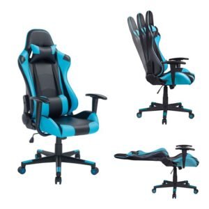 ΚΑΡΕΚΛΑ GAMING ΜΑΥΡΗ-ΓΑΛΑΖΙΑ - Image 1