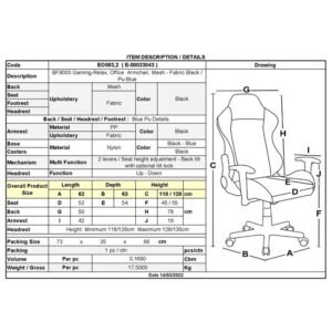 ΚΑΡΕΚΛΑ GAMING ΜΑΥΡΗ-ΓΑΛΑΖΙΑ - Image 5