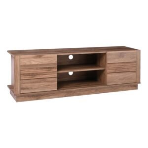 Έπιπλο TV 2 Ντουλάπια - 2 Ράφια, Απόχρωση Ανοικτό Καρυδί - Image 1