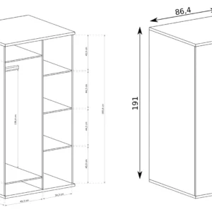 ΝΤΟΥΛΑΠΑ CALI 87X58X191 - Image 2