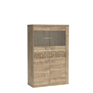 ΜΠΟΥΦΕΣ/ΒΙΤΡΙΝΑ NATURAL ΜΕ LED LIGHT 102X40X159 - Image 1