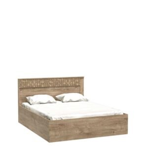 ΚΡΕΒΑΤΙ NATURAL ΓΙΑ ΣΤΡΩΜΑ 150Χ200 ΜΕ ΑΠΟΘΗΚΕΥΤΙΚΟ ΧΩΡΟ ΚΑΙ LED LIGHT - Image 2