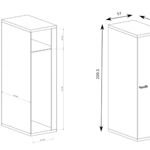 ΝΤΟΥΛΑΠΑ NATURAL 57X57X200 - Image 2