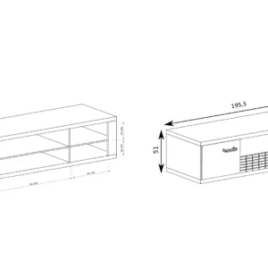 ΕΠΙΠΛΟ TV NATURAL ΜΕ LED LIGHT 195X40X51 - Image 3