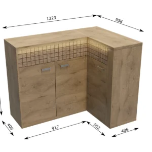 ΓΩΝΙΑΚΟΣ ΜΠΟΥΦΕΣ ΜΕ LED LIGHT 132X40X99 - Image 7