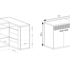 ΓΩΝΙΑΚΟΣ ΜΠΟΥΦΕΣ ΜΕ LED LIGHT 132X40X99 - Image 9