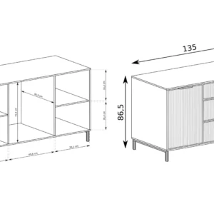ΣΥΡΤΑΡΙΕΡΑ LINKASTYLES ΣΕ 3 ΑΠΟΧΡΩΣΕΙΣ 135Χ40Χ86 - Image 3