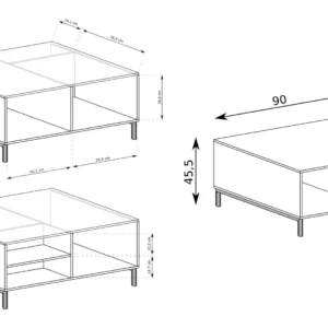 ΤΡΑΠΕΖΑΚΙ ΣΑΛΟΝΙΟΥ LINKASTYLES 90X58X45 - Image 4