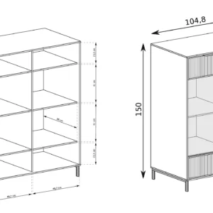 ΒΙΤΡΙΝΑ/ΜΠΟΥΦΕΣ LINKASTYLES 104X40X150 - Image 6