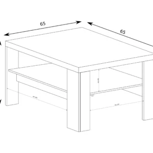 ΒΟΗΘΗΤΙΚΟ ΤΡΑΠΕΖΑΚΙ ΣΑΛΟΝΙΟΥ NATURAL 65X65X57 - Image 2