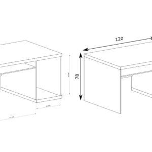 ΓΡΑΦΕΙΟ NATURAL 120X60X78 - Image 2