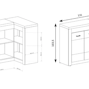 ΚΟΝΣΟΛΑ/ΚΟΜΟΤΑ INDIANAPOLIS ΜΕ LED LIGHT 131X42X104 - Image 4