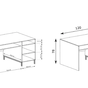 ΓΡΑΦΕΙΟ LINKASTYLES 120X58X78 - Image 4
