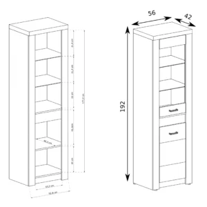 ΒΙΤΡΙΝΑ ΜΕ LED LIGHT 56X42X192 - Image 7
