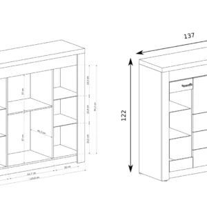 ΒΙΤΡΙΝΑ/ΣΥΡΤΑΡΙΕΡΑ INDIANAPOLIS ΜΕ LED LIGHT 137X42X122 - Image 7