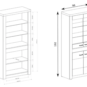 ΒΙΤΡΙΝΑ INDIANAPOLIS ΜΕ LED LIGHT 96X42X192 - Image 7